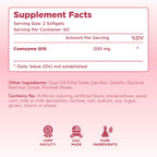 Clear Formulas CoQ10 200mg Softgels - 60 Servings - image 2