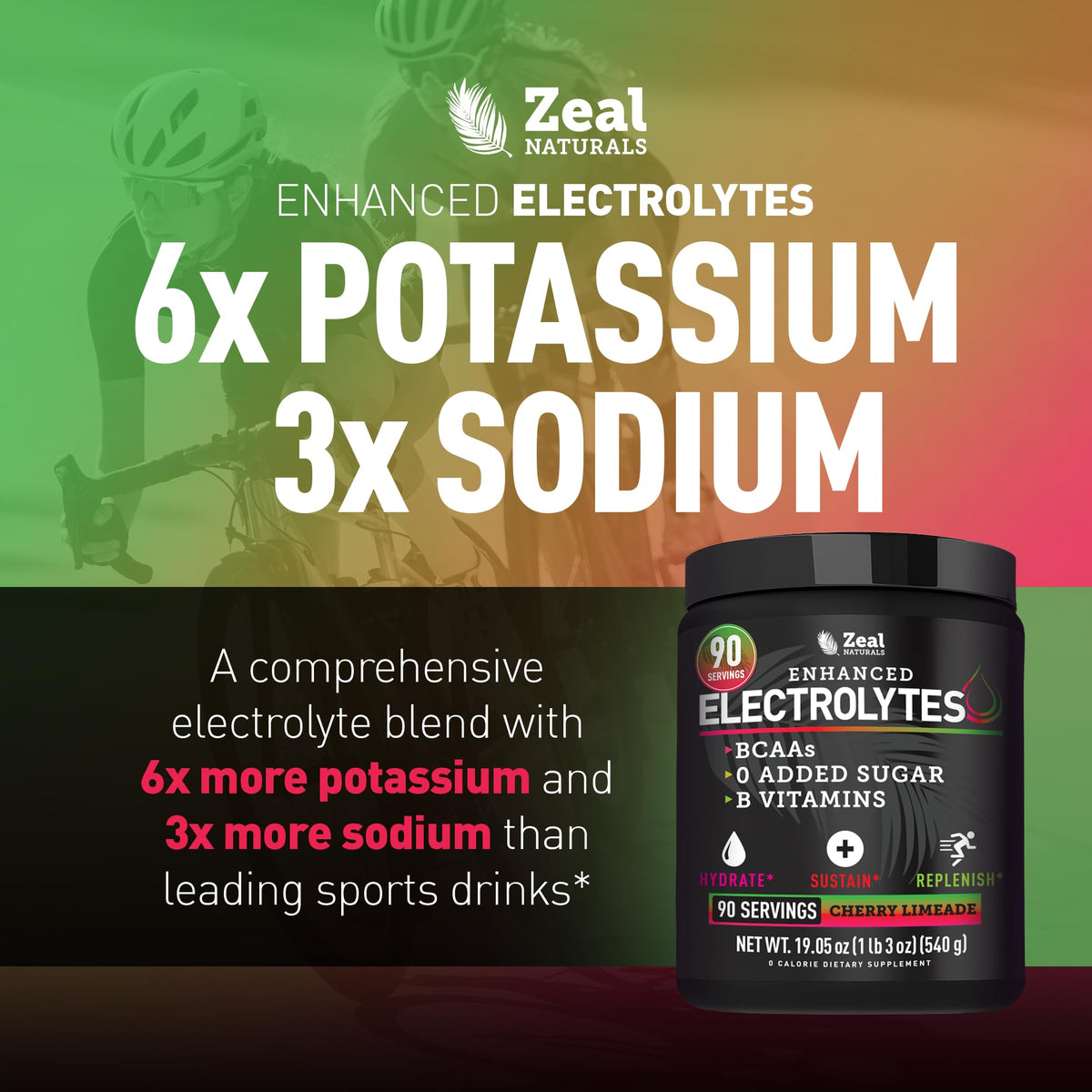 Zeal Naturals Electrolyte Powder - 90 Servings