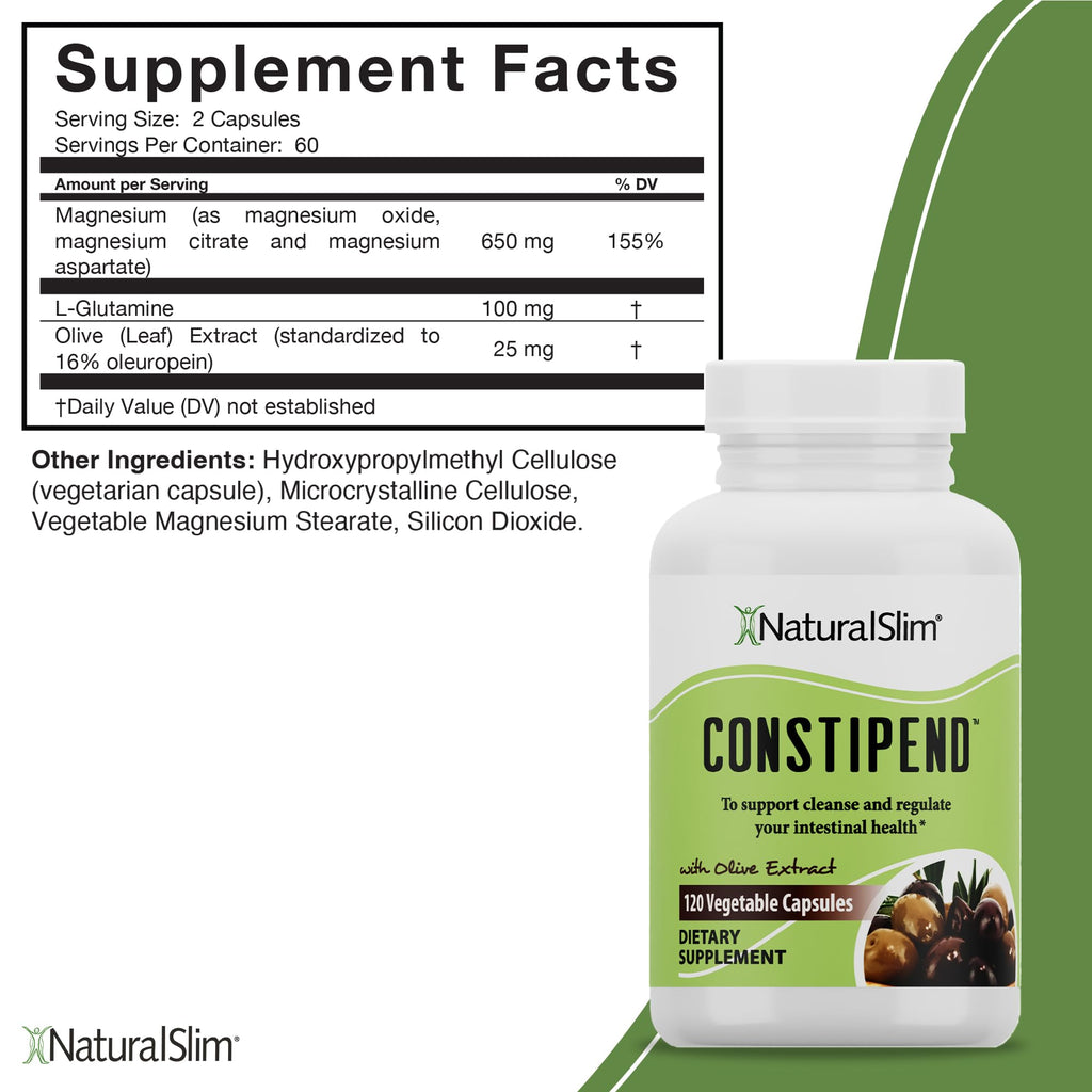 NaturalSlim Constipend Magnesium Oxide for Constipation Relief