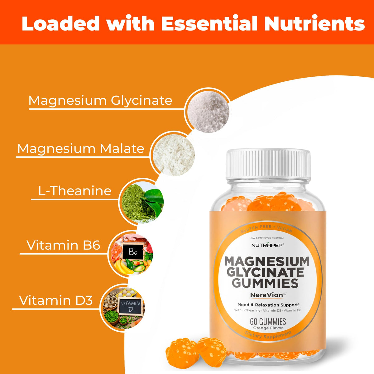 NutraPep Magnesium Glycinate Gummies - 60 Count - image 3