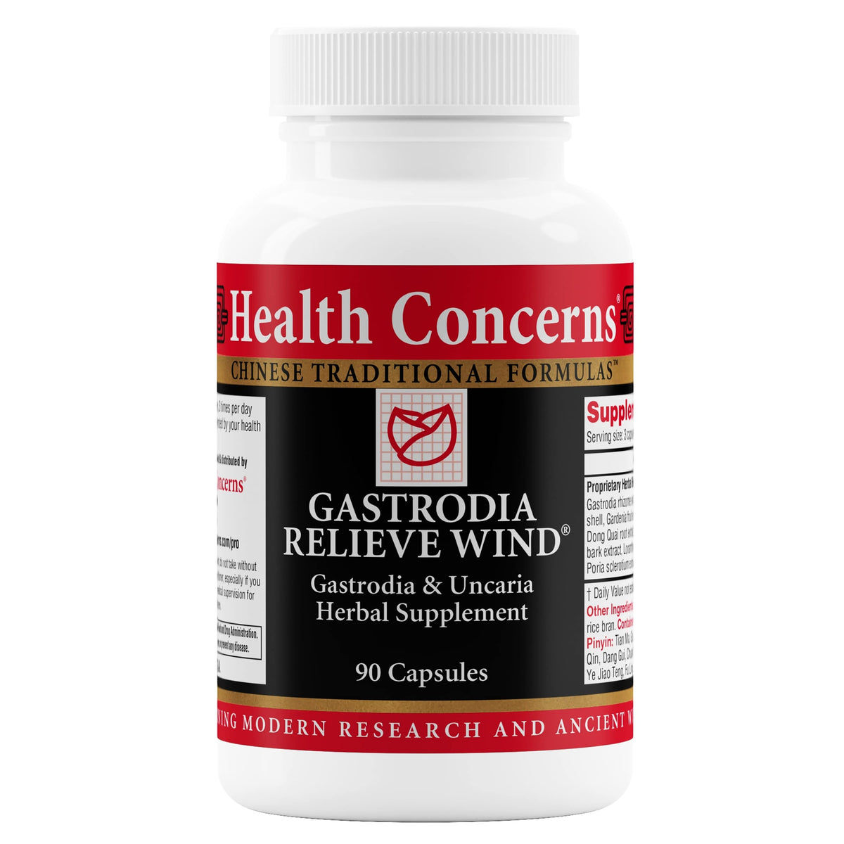 Health Concerns Gastrodia Relieve Wind Chinese Herbal Formula - 90 Capsules