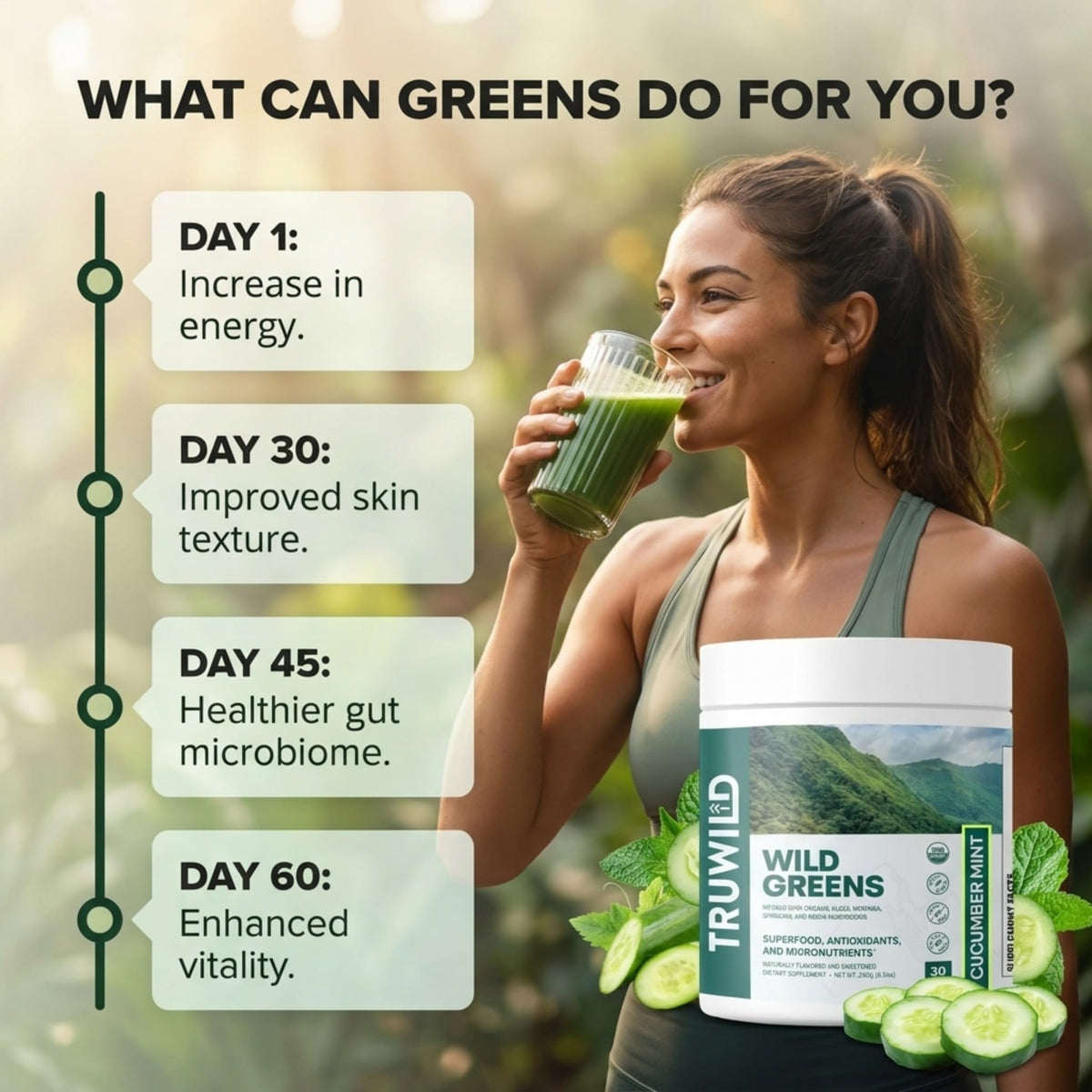 TruWild Greens Superfood Juice Powder