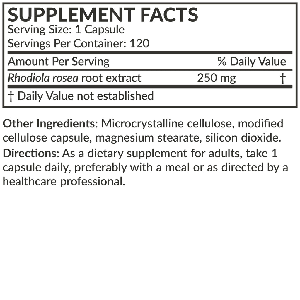 Futurebiotics Rhodiola Rosea 1000 MG Adaptogenic Herb Supports Brain