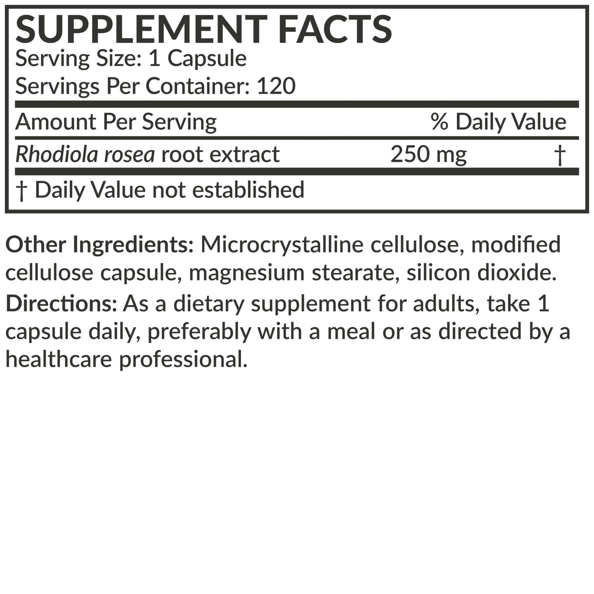Futurebiotics Rhodiola Rosea 1000 MG Adaptogenic Herb Supports Brain