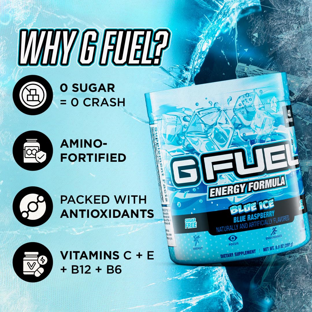 G Fuel Blue Ice Energy Drink Powder - 40 Servings - image 5