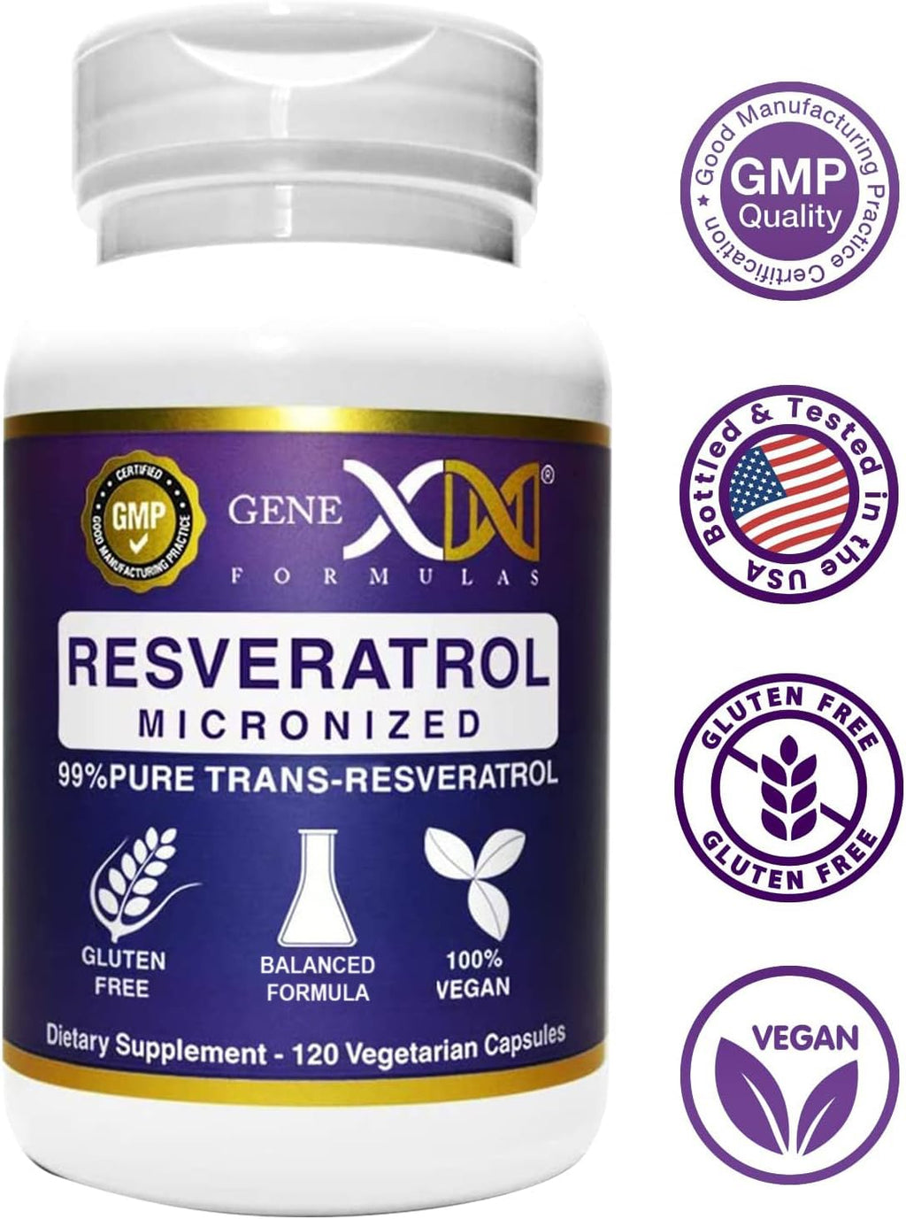 Genex 99% Micronized Trans-Resveratrol with BioPerine