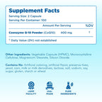 Clear Formulas CoQ10 400mg Ubiquinone Capsules - 200 Capsules - image 2