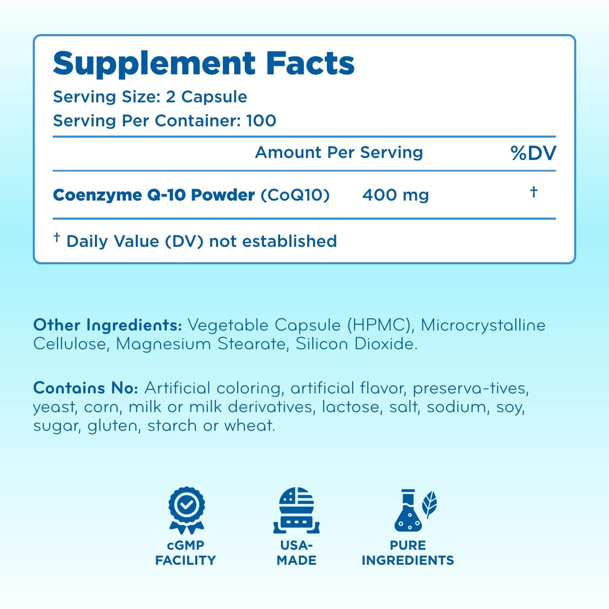 Clear Formulas CoQ10 400mg Ubiquinone Capsules - 200 Capsules - image 2