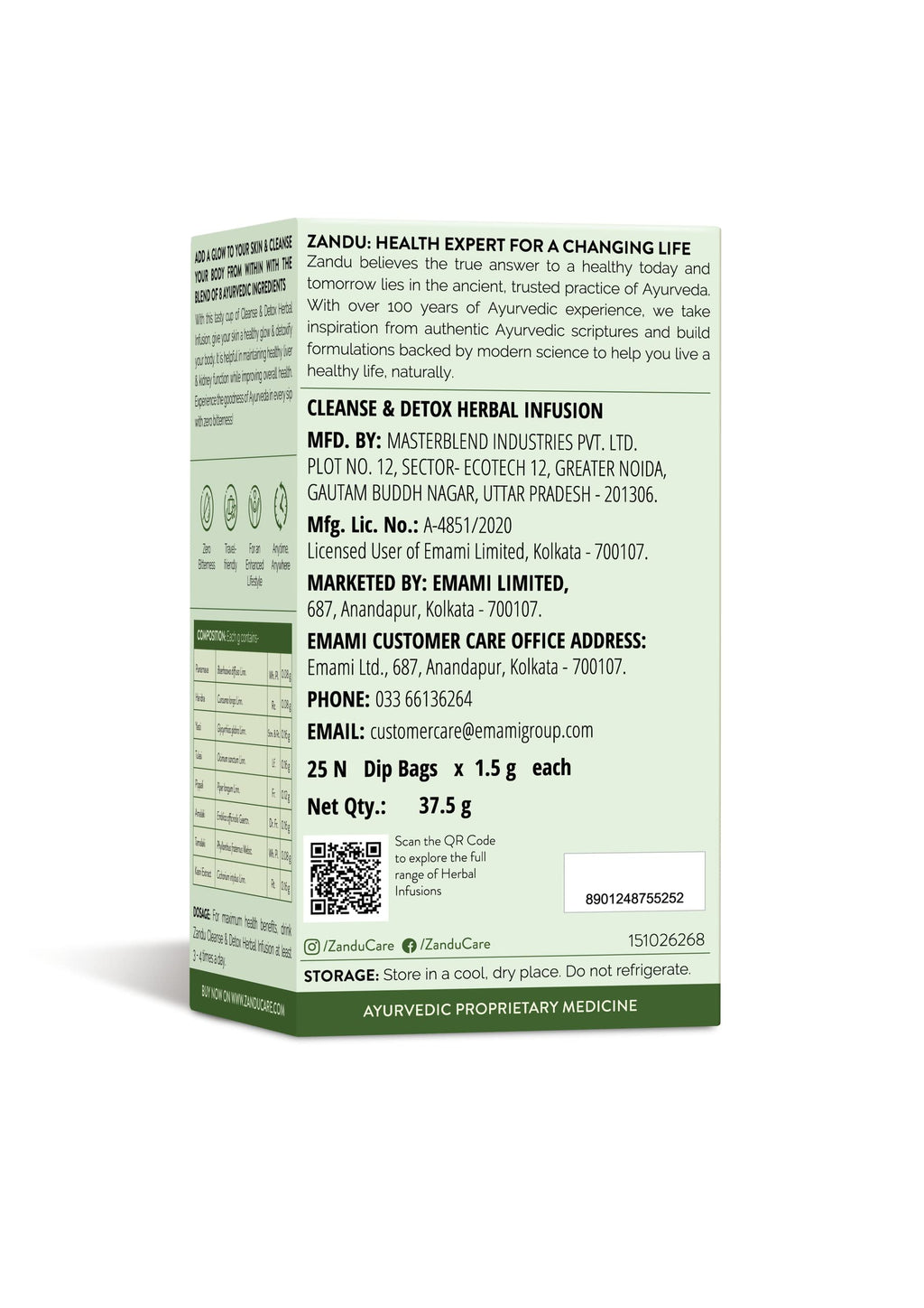 Zandu Cleanse & Detox Herbal Infusion Tea - 25 Tea Bags - image 7