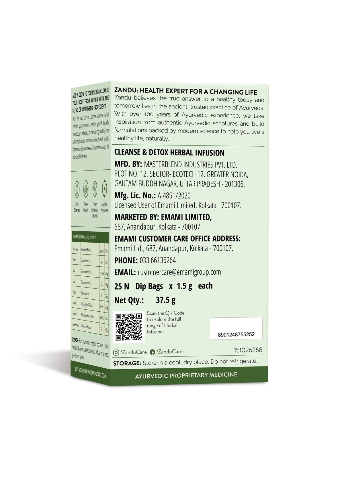Zandu Cleanse & Detox Herbal Infusion Tea - 25 Tea Bags - image 7