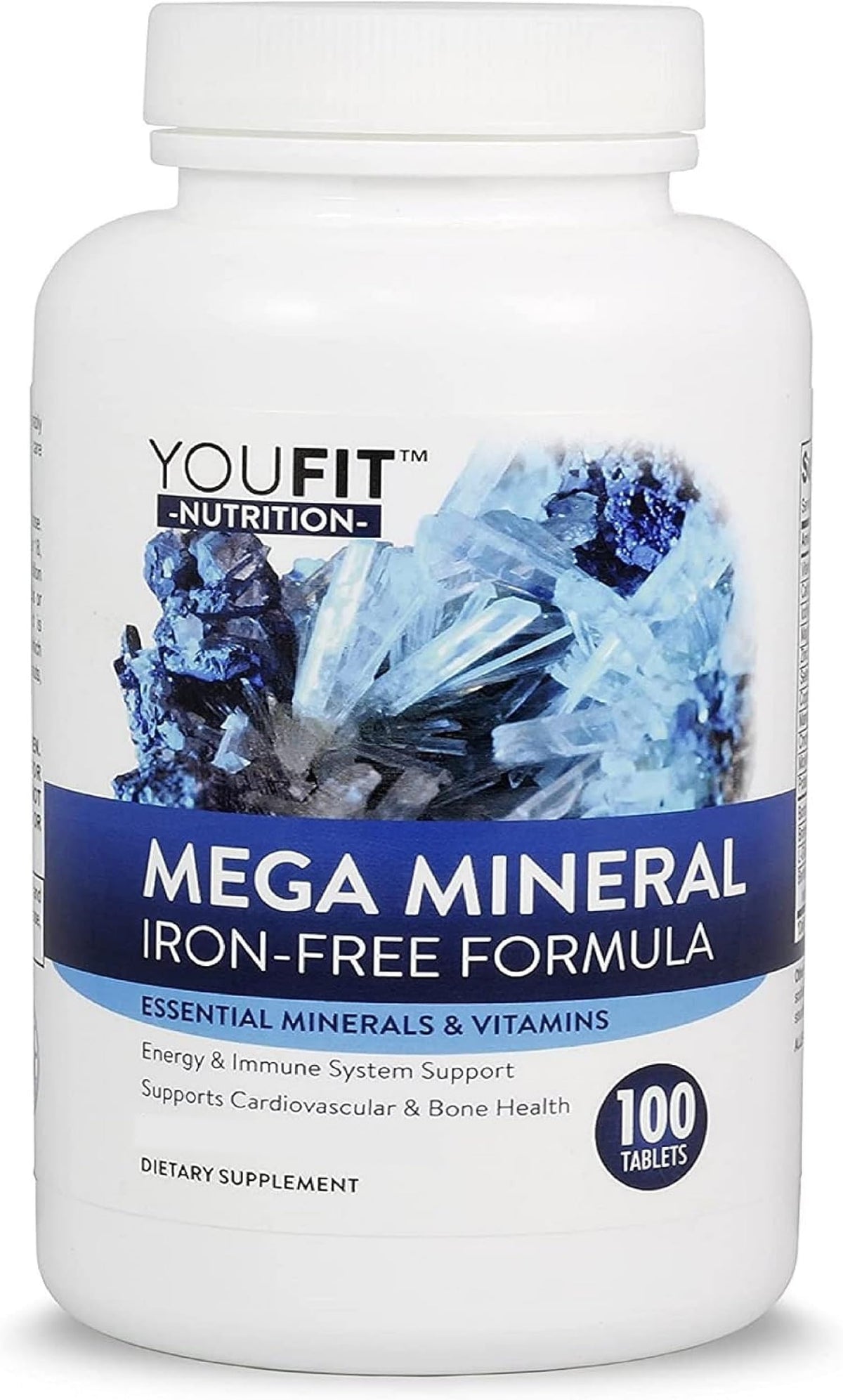 YouFit Nutrition Mega Minerals Supplement Trace Minerals - 100 Capsules
