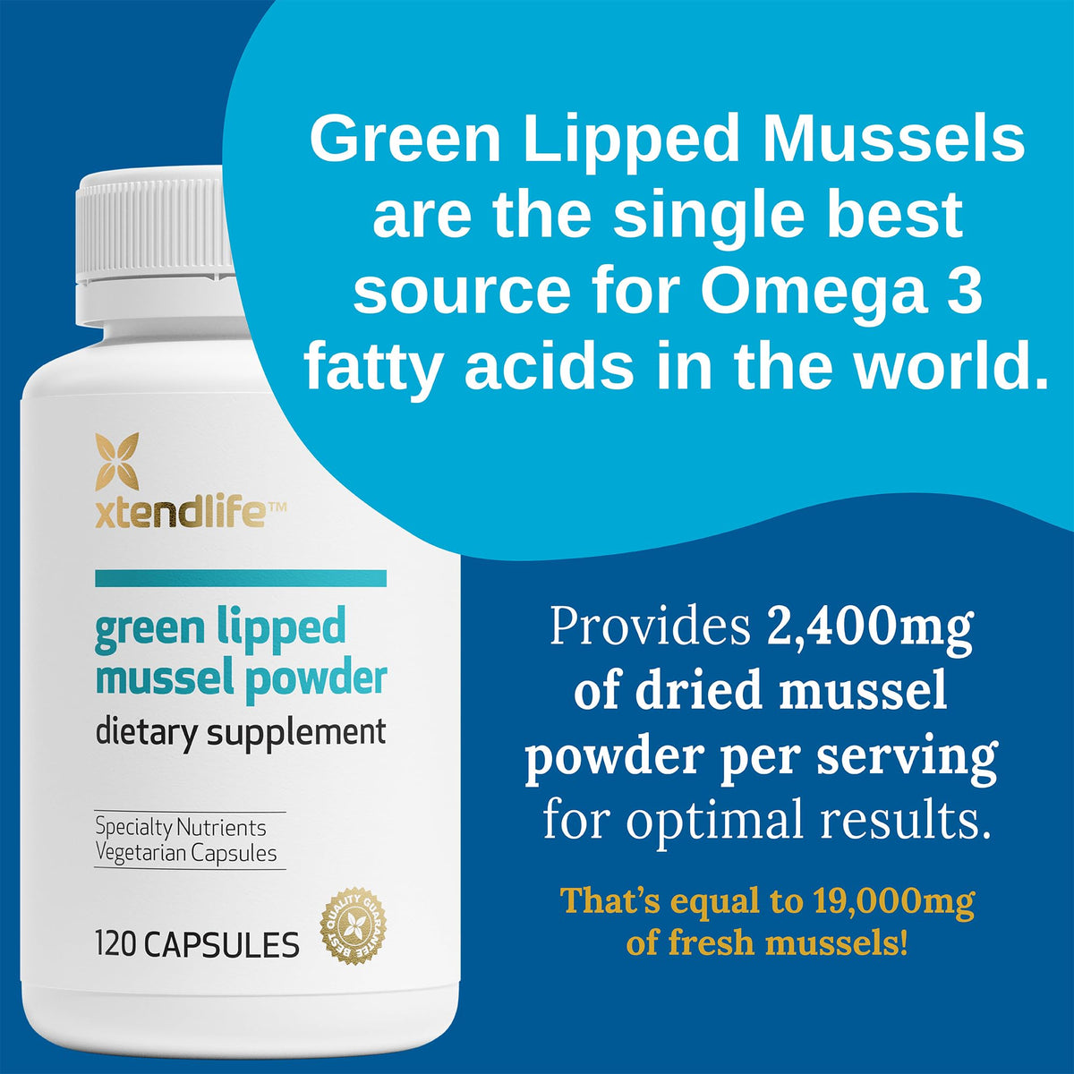 Xtendlife Green Lipped Mussel Joint Support - 120 Capsules - image 3
