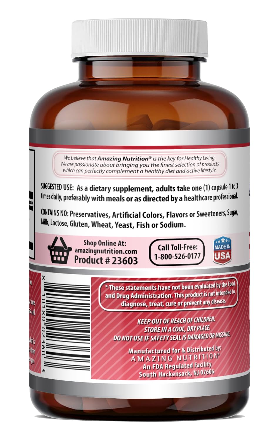 Amazing Formulas Red Clover 430 mg Capsules Supplement