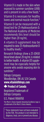 Ddrops Kids Booster Vitamin D3 600IU Liquid - 100 Drops - image 3