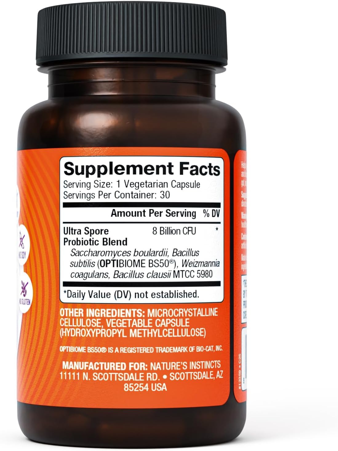 Natures Instincts Ultra Spore Probiotic Digestive Support - 30 Capsules - image 2