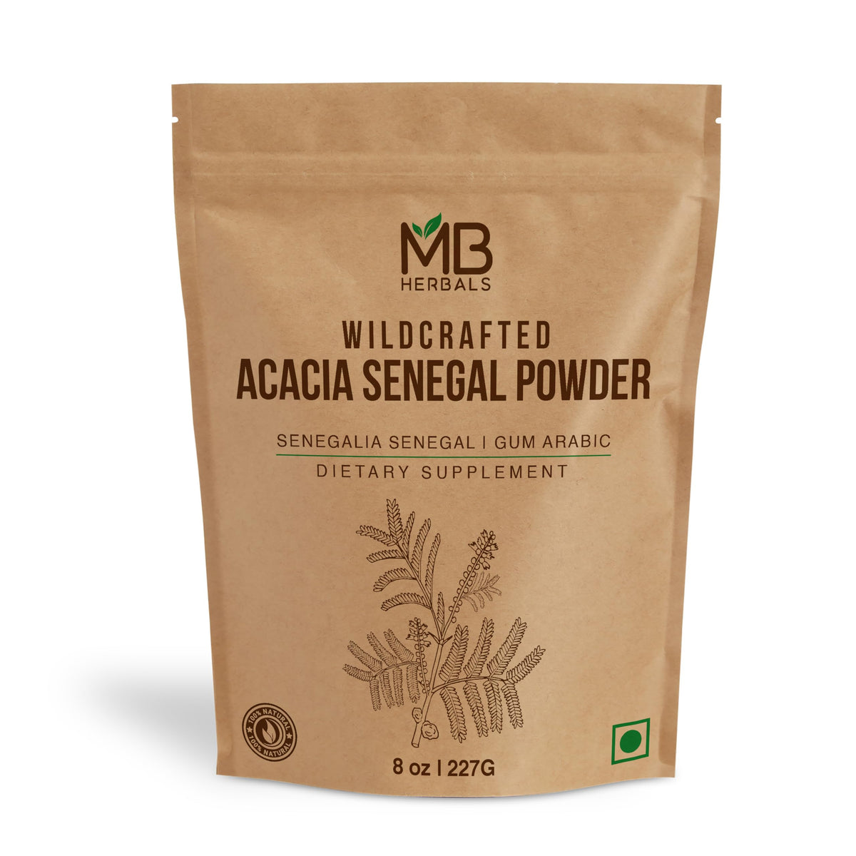 MB Herbals Acacia Gum Powder Dietary Fiber - 8 oz