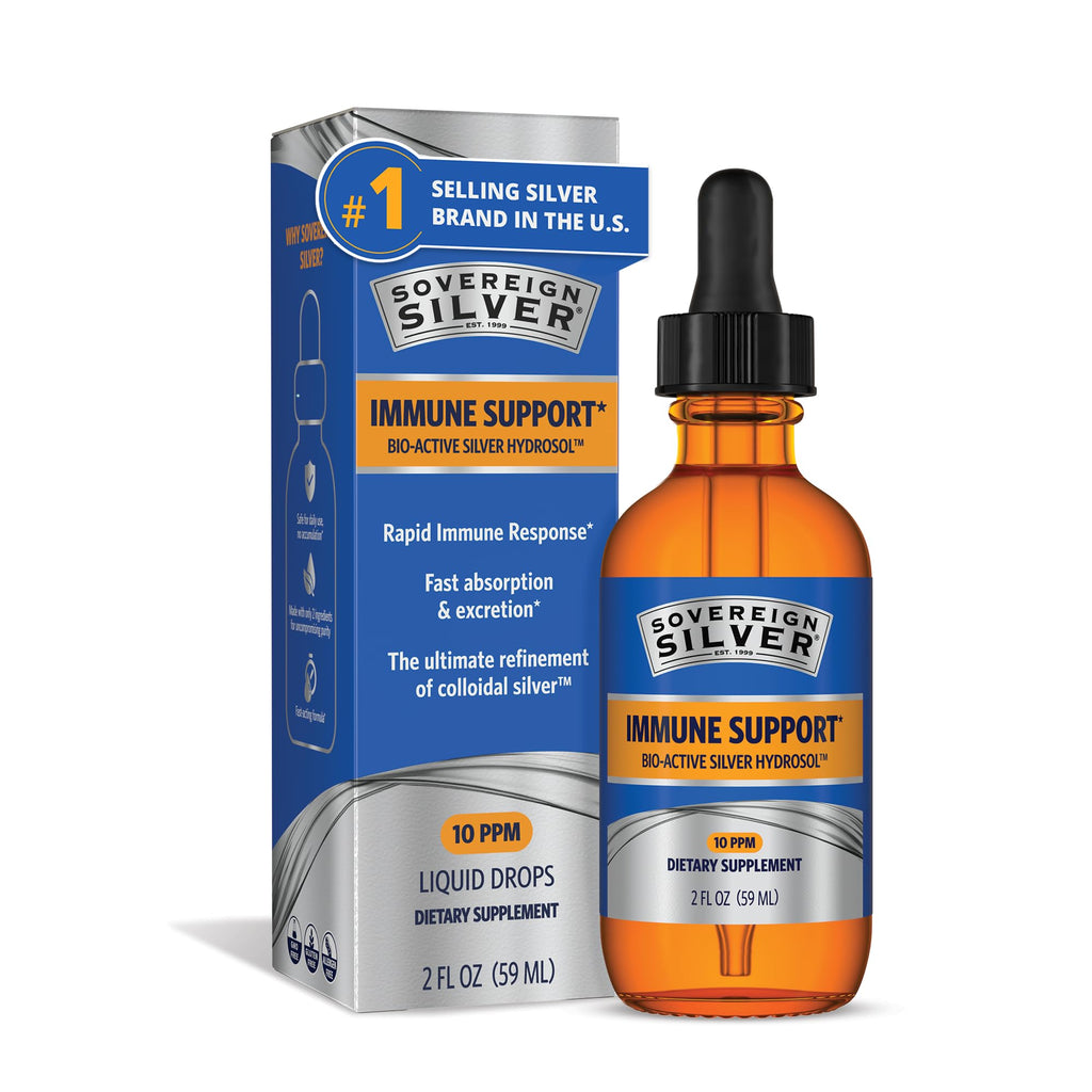 Sovereign Silver Immune Support Colloidal Silver - 2 fl oz