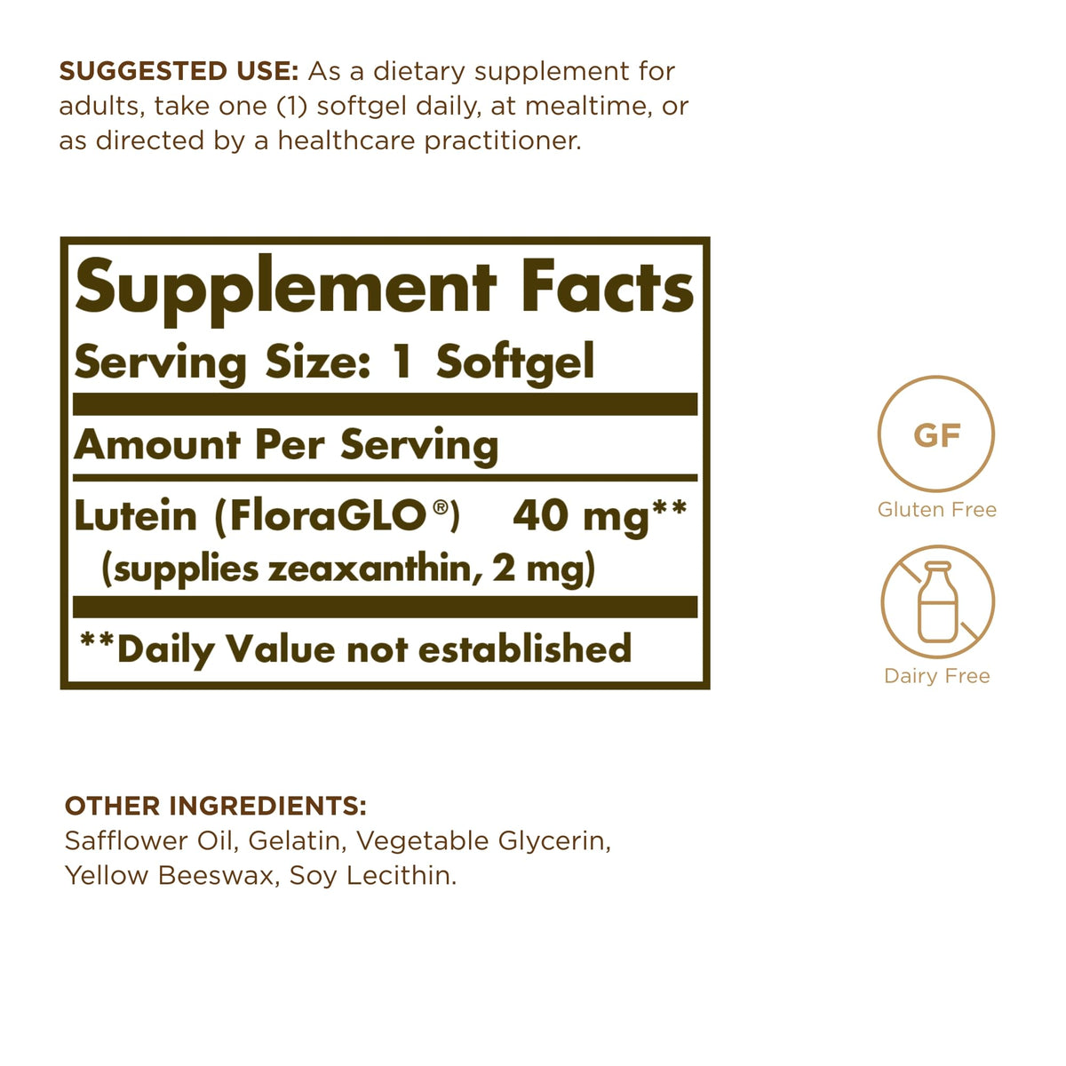 Solgar Lutein 40 mg Eye Health Support - 90 Softgels - image 2