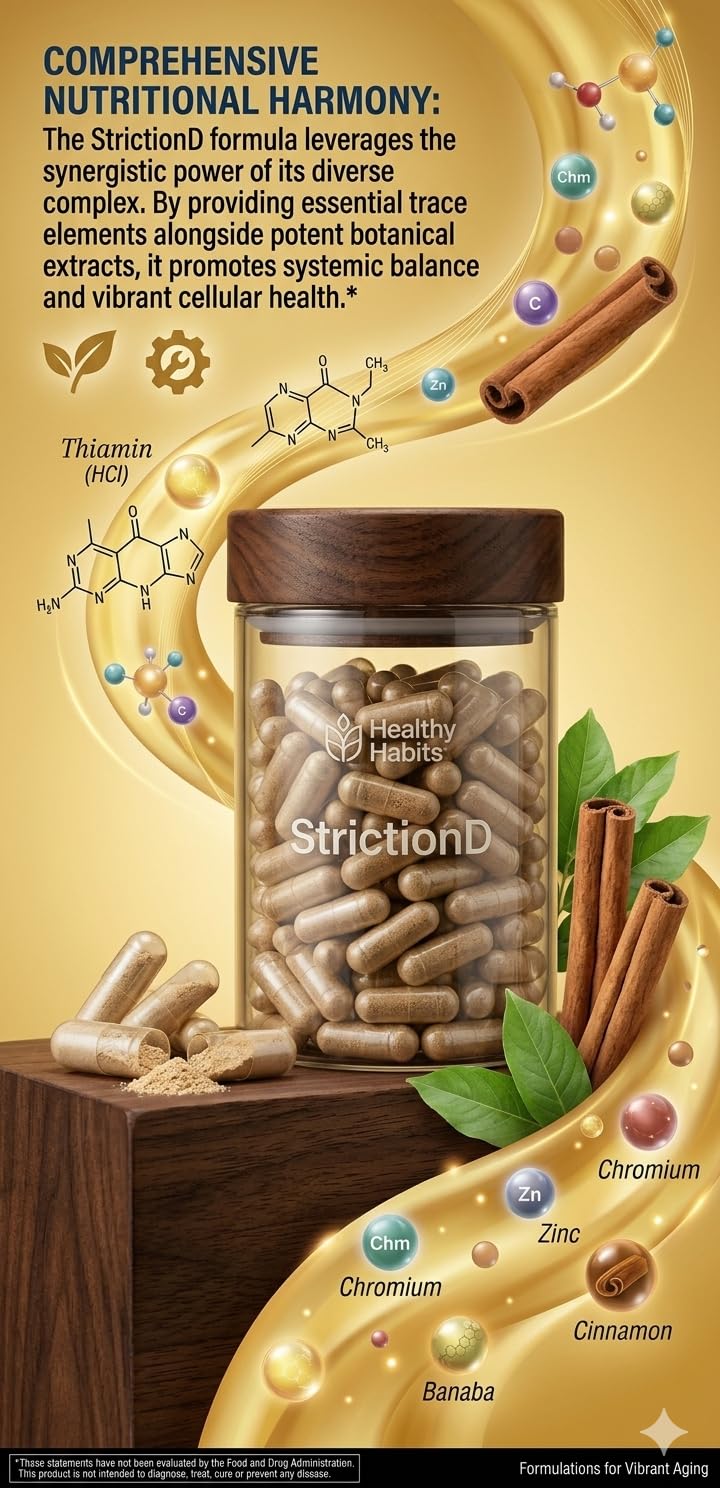 Healthy Habits StrictionD Ceylon Cinnamon & Chromium - 60 Vegetarian Capsules - image 5