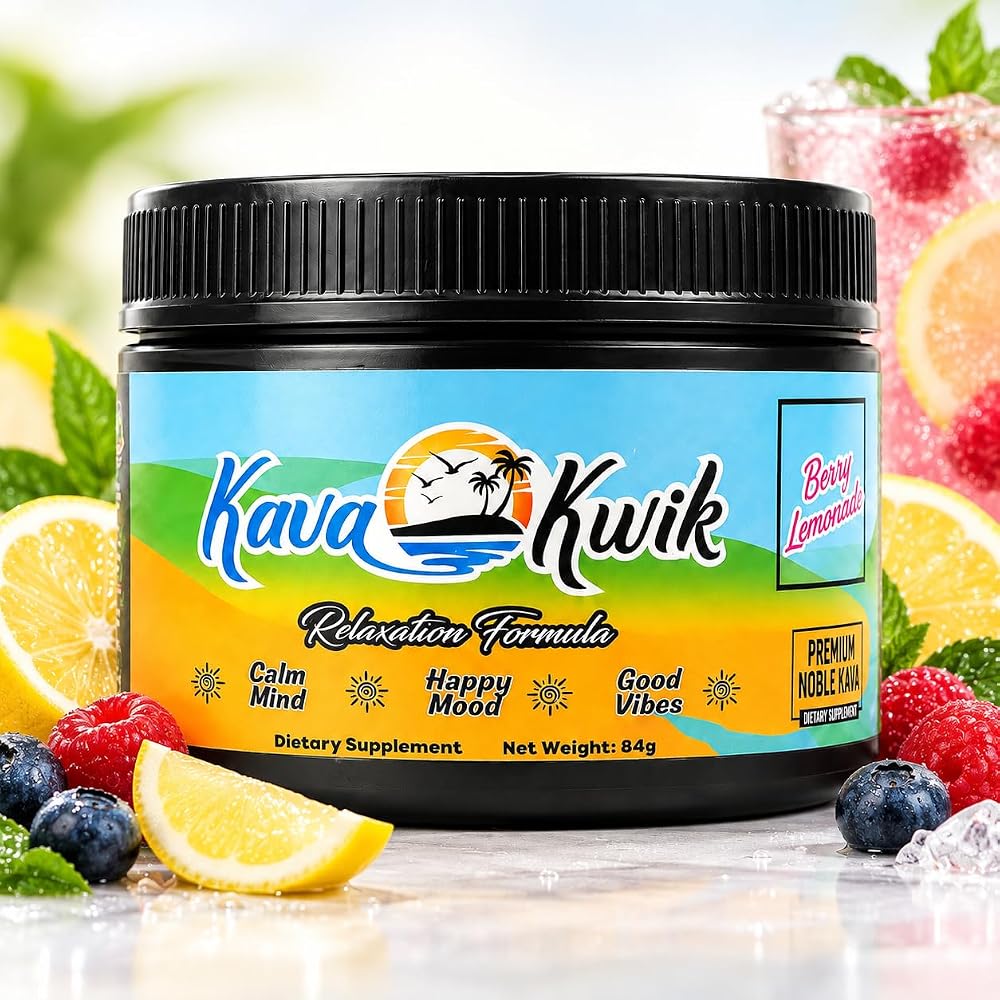 KavaKwik Non Alcoholic Relaxation Formula Instant Drink Mix - 20 Servings
