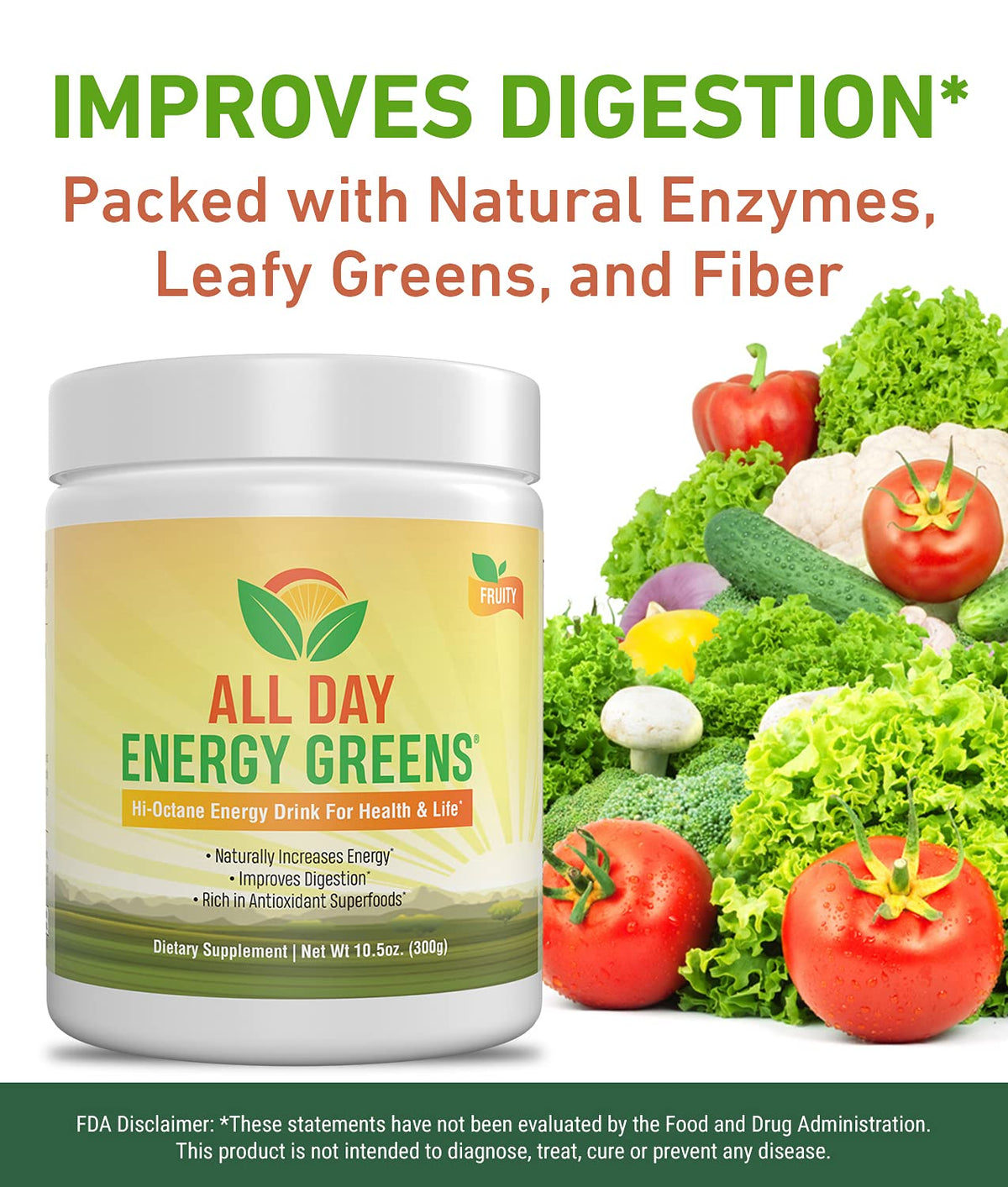 IVL All Day Energy Greens Powder for Digestion - 10.5 oz - image 4