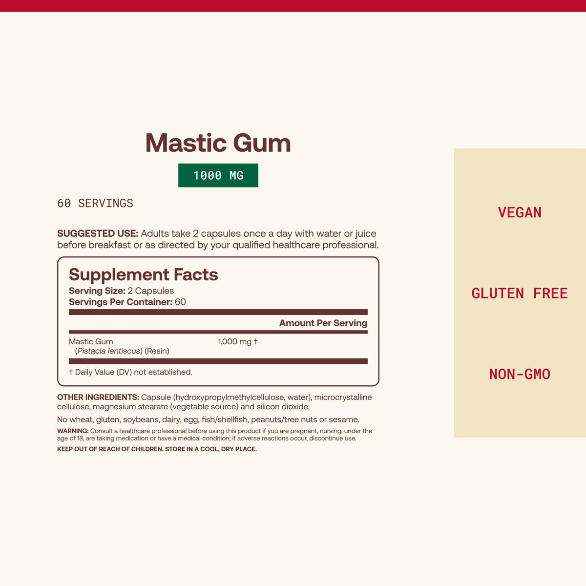 Jarrow Formulas Mastic Gum 1000mg Stomach Support - 120 Capsules - image 4