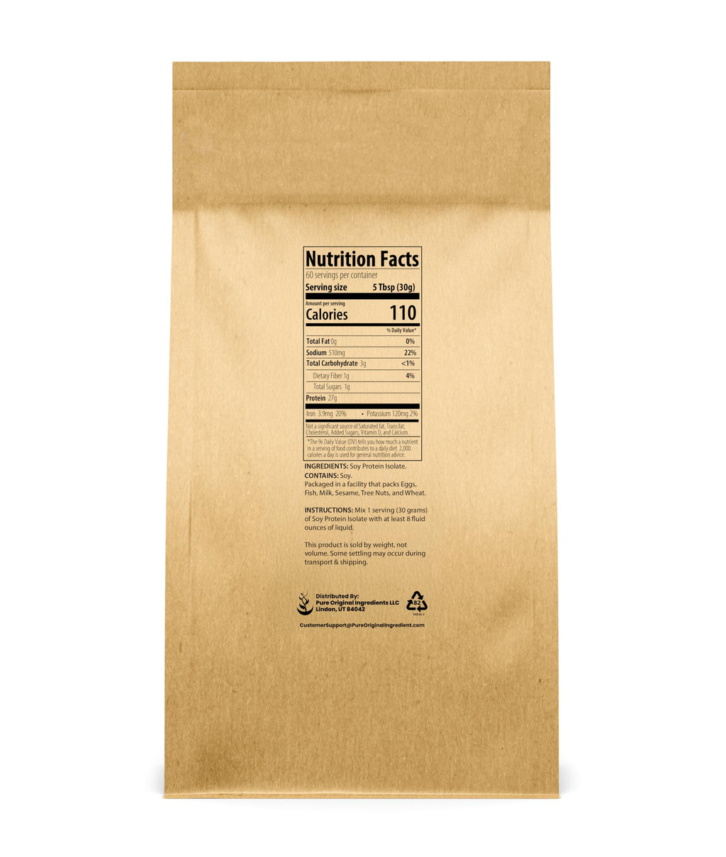 Pure Original Ingredients Soy Protein Isolate