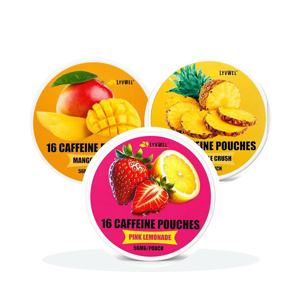 LyvWel 56mg Caffeine Pouches Variety Pack - 48 Count