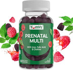 YUM-V'S Prenatal Gummies for Women with Folic Acid & Iron - 60 Count