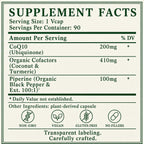 Green Organic Supplements CoQ10 Complex Ubiquinone - 90 Vegetarian Capsules - image 3