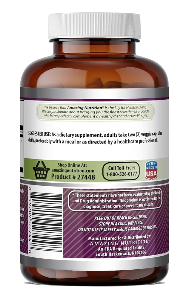 Amazing Nutrition Grapeseed 800 mg Extract 20:1 - 120 Capsules - image 5