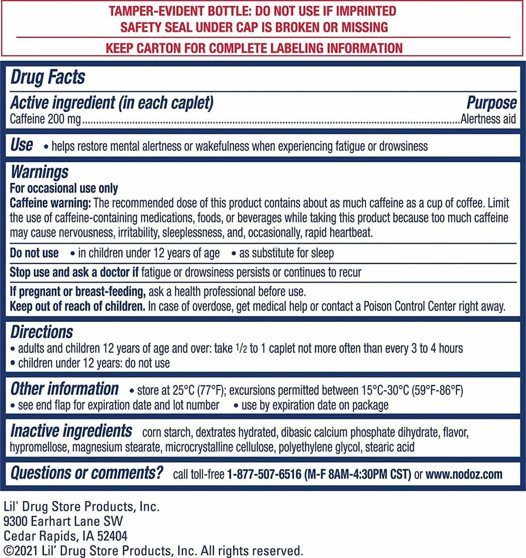 NoDoz 200mg Caffeine Pills Maximum Strength - 120 Caplets - image 7