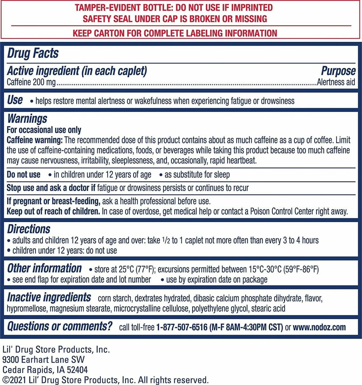 NoDoz 200mg Caffeine Pills Maximum Strength - 120 Caplets - image 7