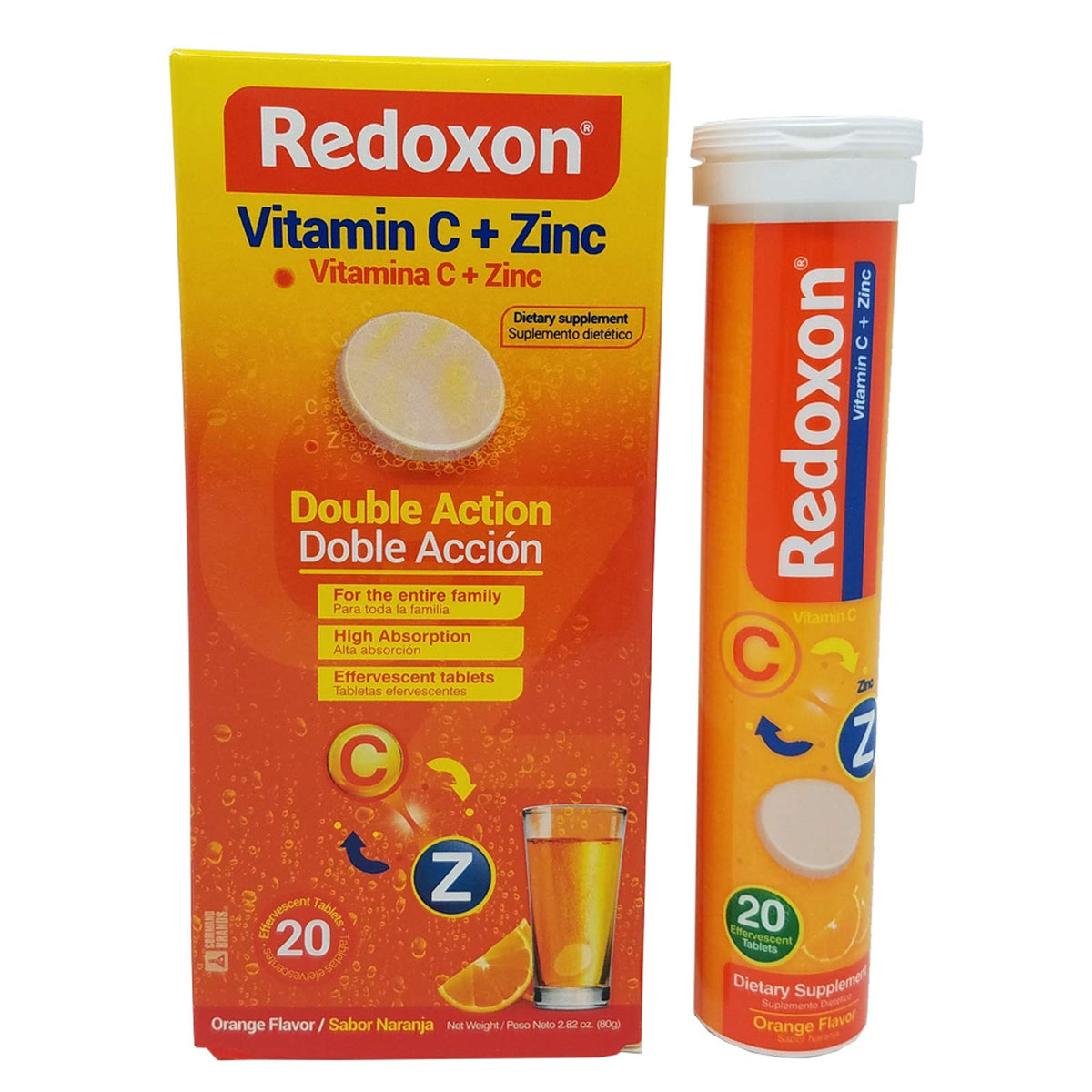 Redoxon Orange Effervescent Vitamin C with Zinc - 120 Tablets - image 2