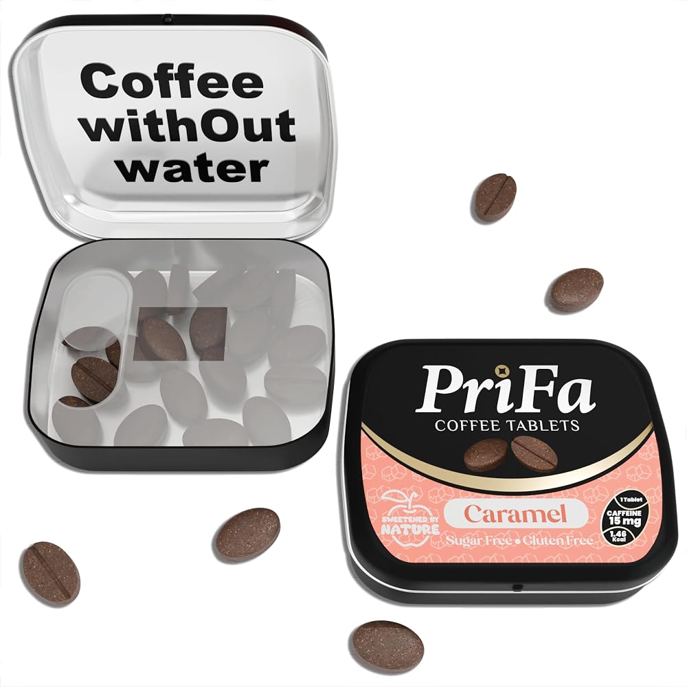 Prifa Caramel Coffee Tablets with Stevia - 25 Tablets