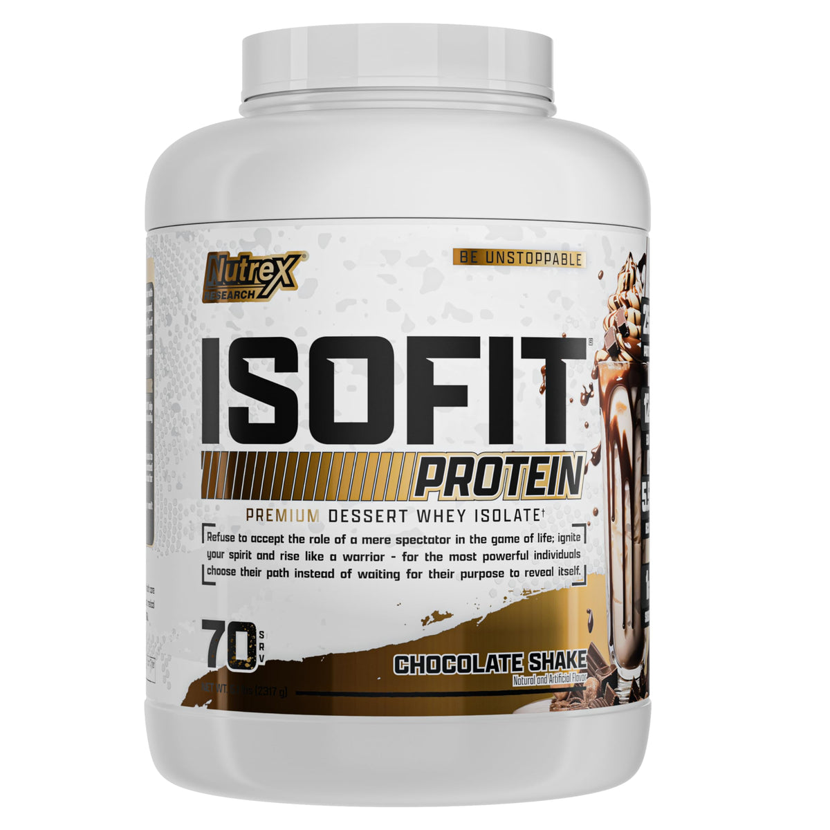 Nutrex Research IsoFit Whey Protein Powder Instantized 100% Whey