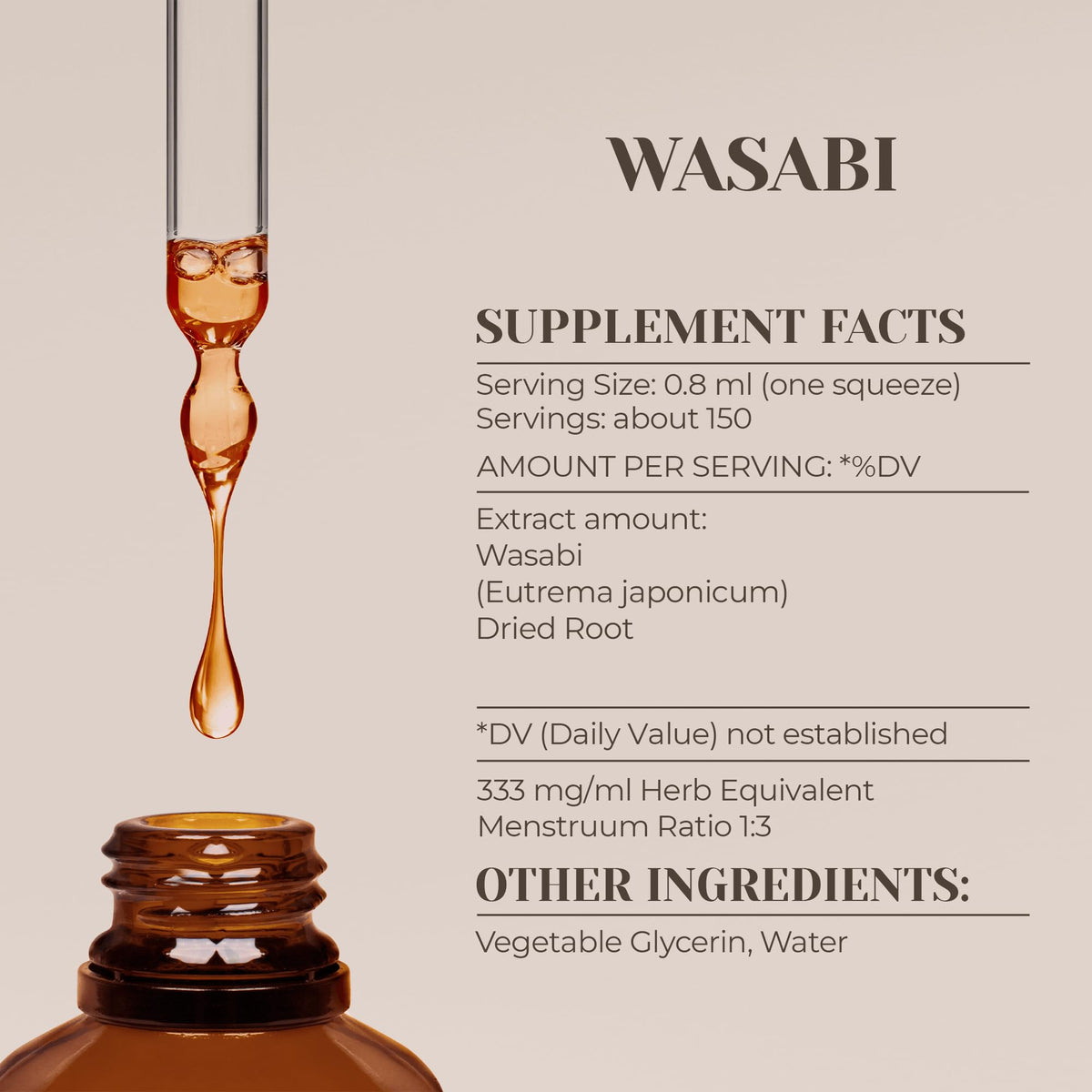 Garden Organics Wasabi Alcohol-Free Natural Tincture Extract