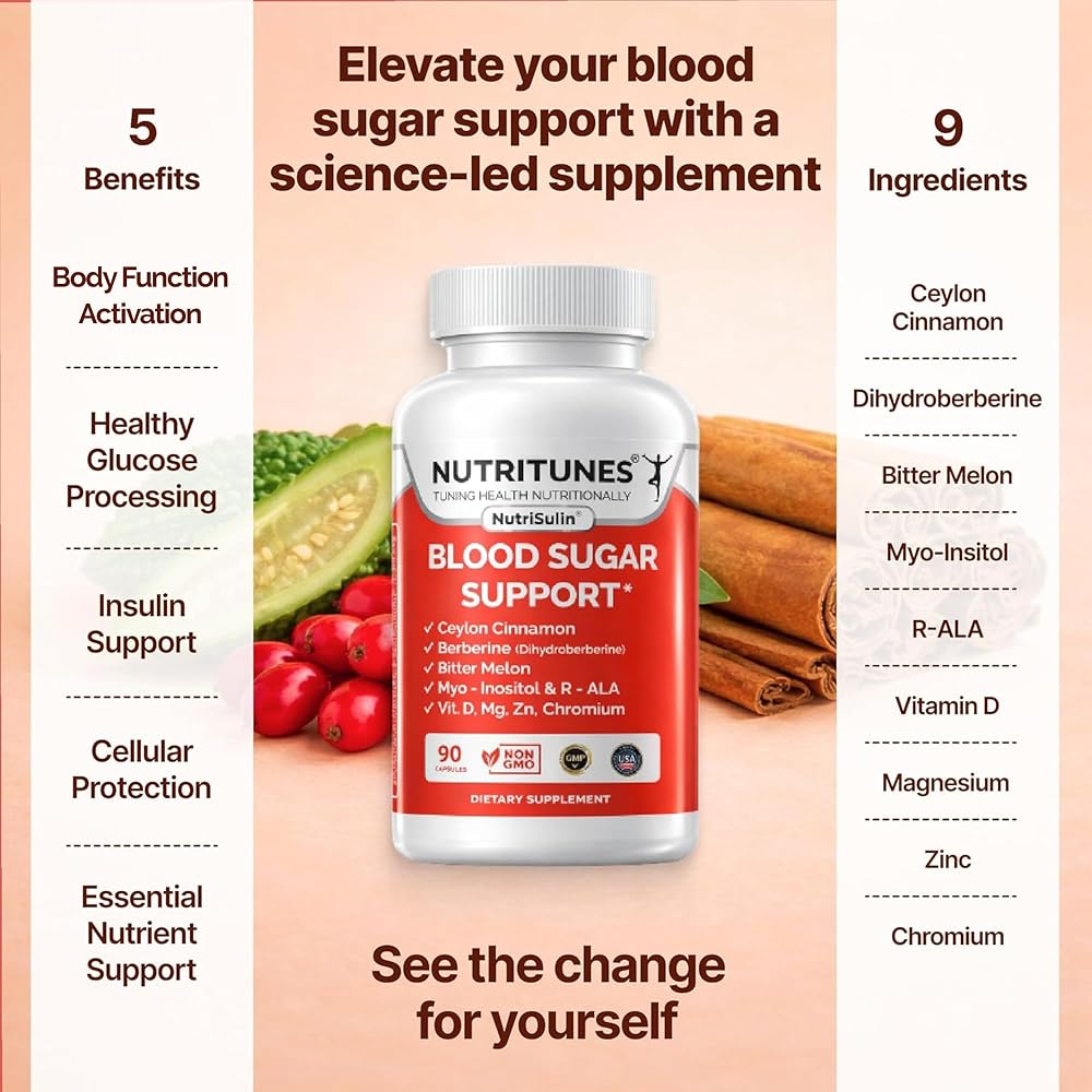 Nutritunes - NutriSulin Blood Sugar Support - 90 Capsules - image 3
