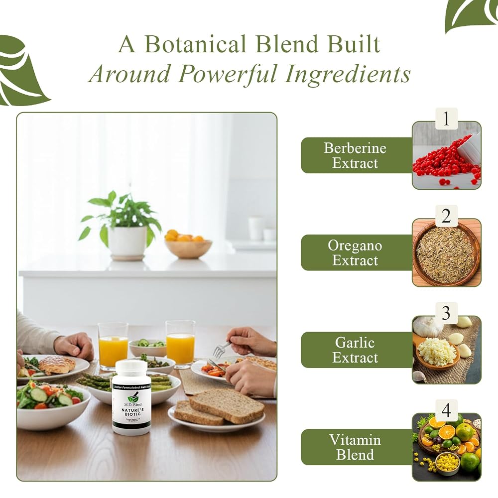 M.D. Blend Nature’s Biotic Berberine Supplement for Daily Wellness