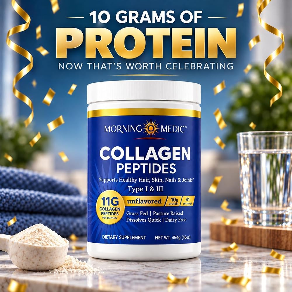 Morning Medic Collagen Peptides Powder Type I & III - 41 Servings - image 5