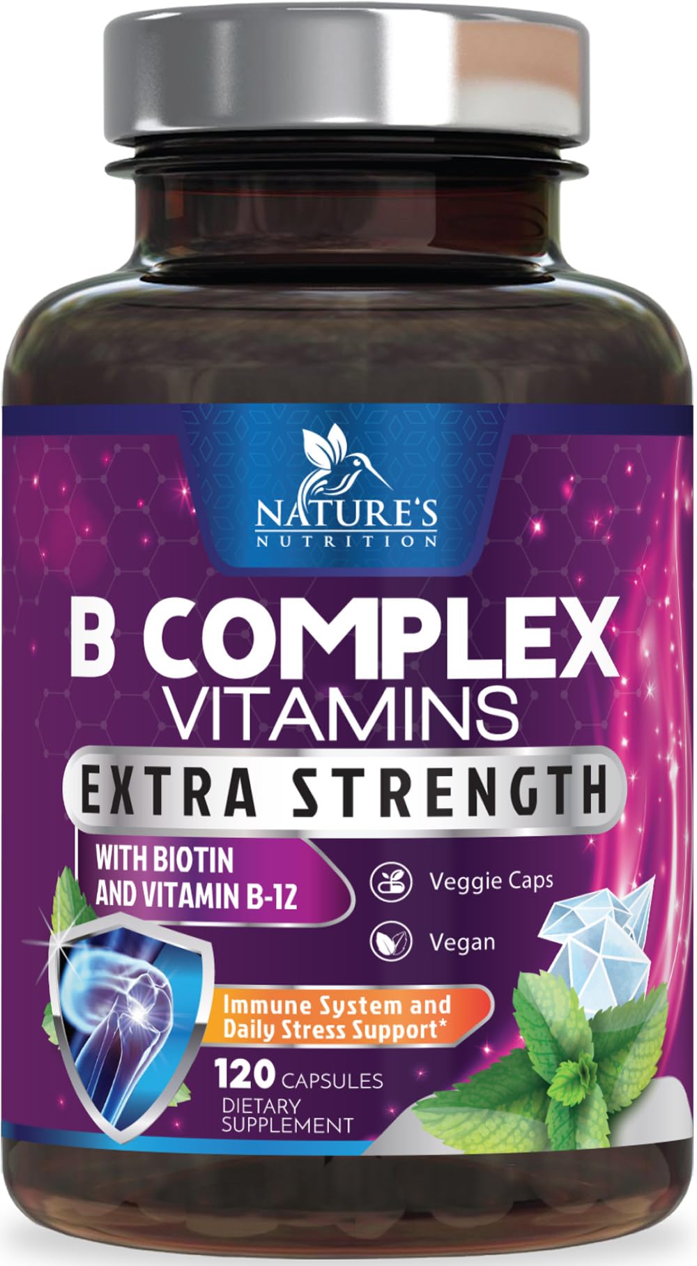 Nature's Nutrition B Complex Vitamins Capsules - Super Complete
