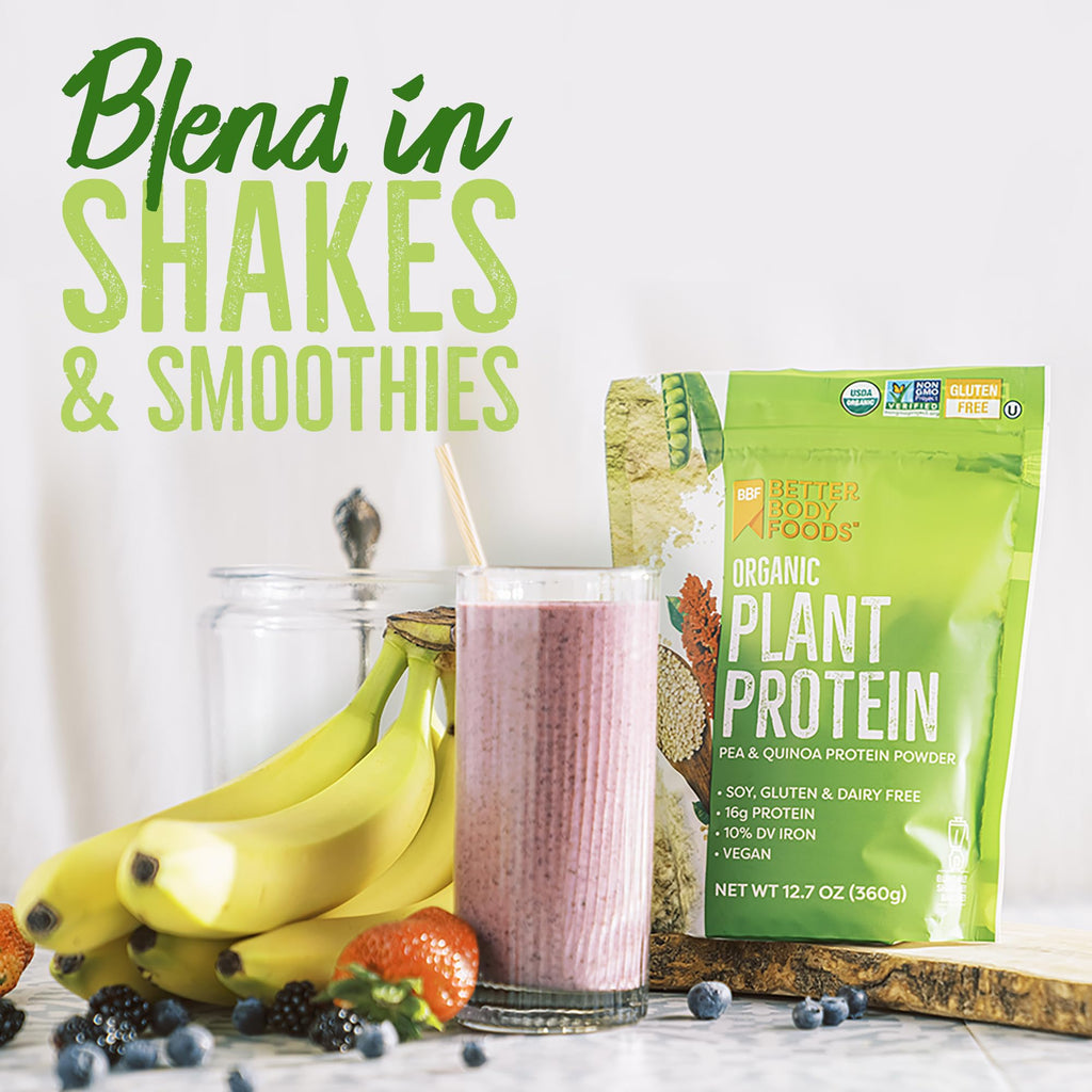 BetterBody Foods Organic Plant Protein Powder Unflavored - 12.7 Oz - image 3