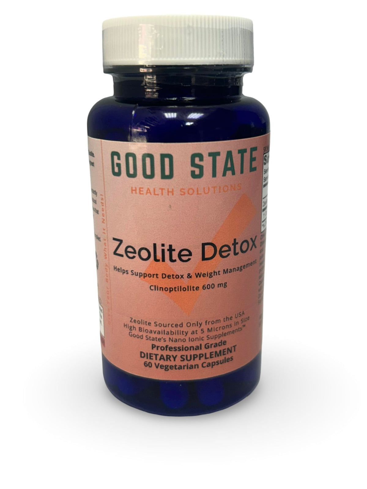 Good State Zeolite Detox Clinoptilolite 600 mg - 60 Capsules