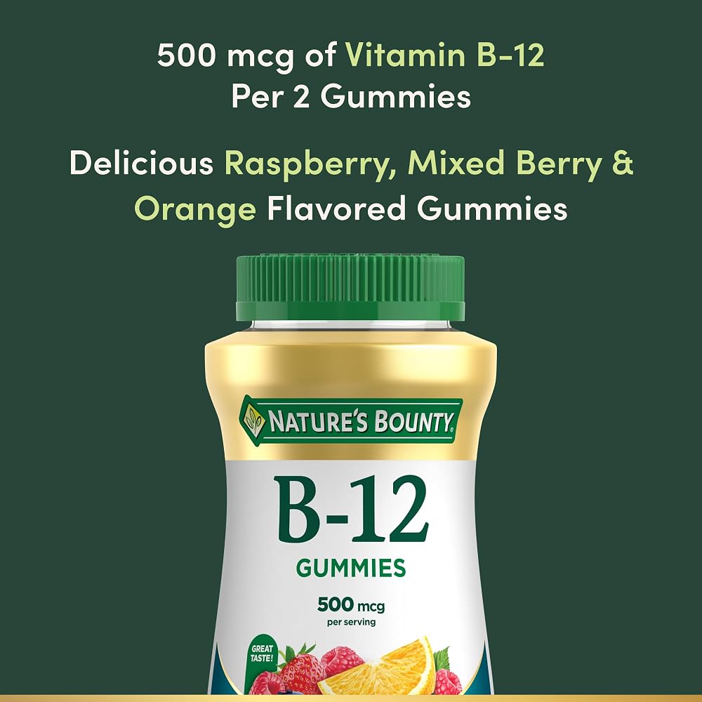 Nature's Bounty Vitamin B12 500mcg Gummies Mixed Berry - 160 Count - image 3