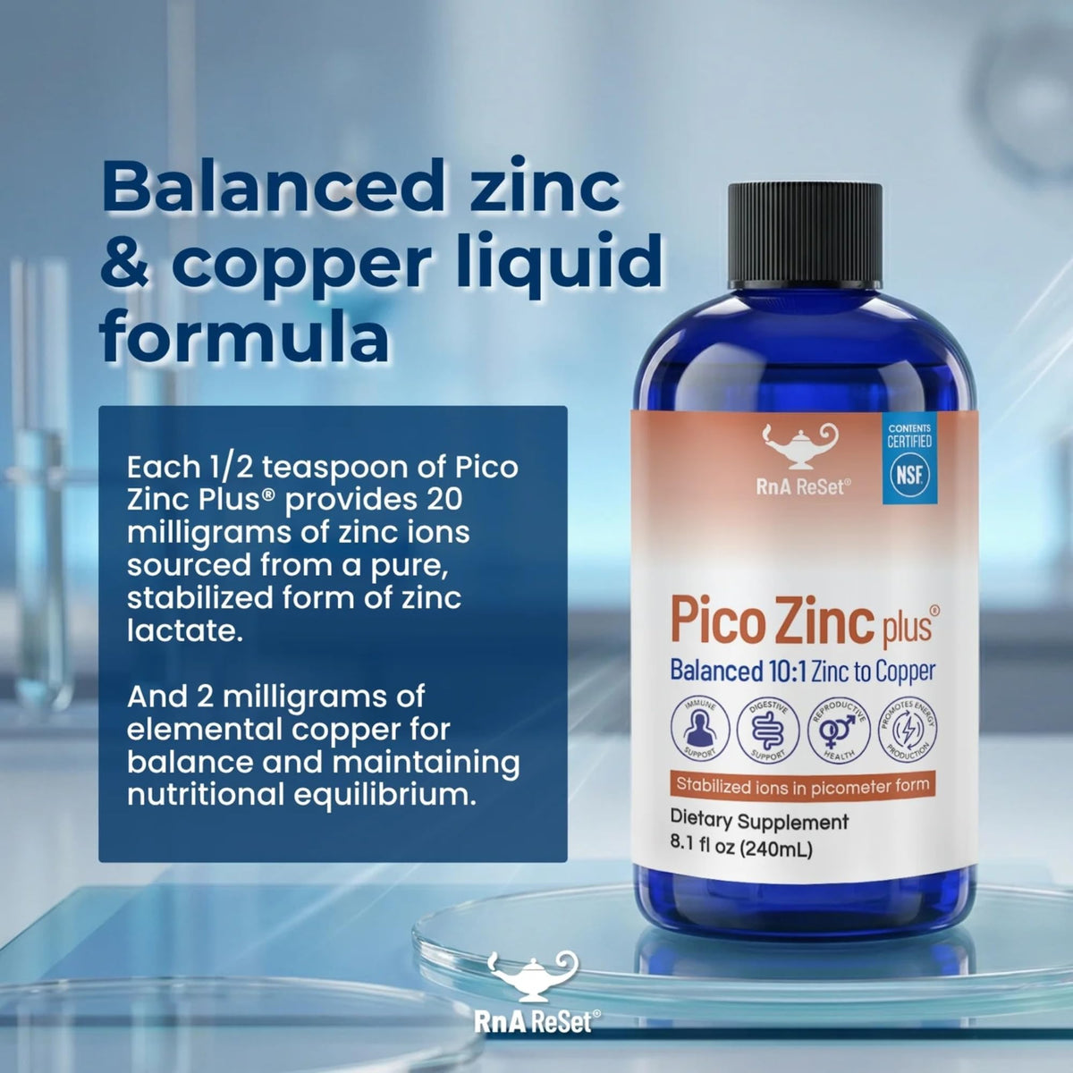 RnA ReSet Pico Zinc Plus Liquid Zinc & Copper Supplement - 8.1 fl oz - image 5
