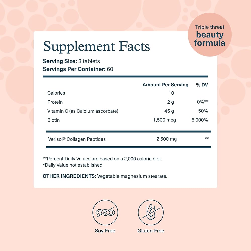 Youtheory Concentrated Effect Collagen with Verisol - 180 Tablets - image 2