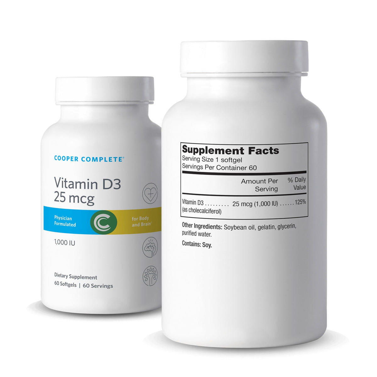 Cooper Complete Vitamin D3 25 mcg (1000 IU) - 60 Softgels - image 2