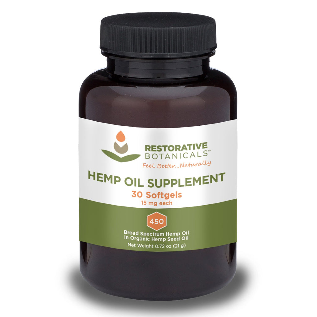 Restorative Botanicals Hemp Oil Supplement Softgels 15mg - 30 Softgels