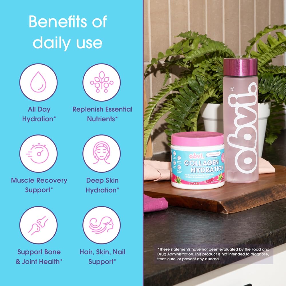Obvi Hydration Powder with 5 Collagen Types & Hyaluronic Acid - 30 Servings - image 3