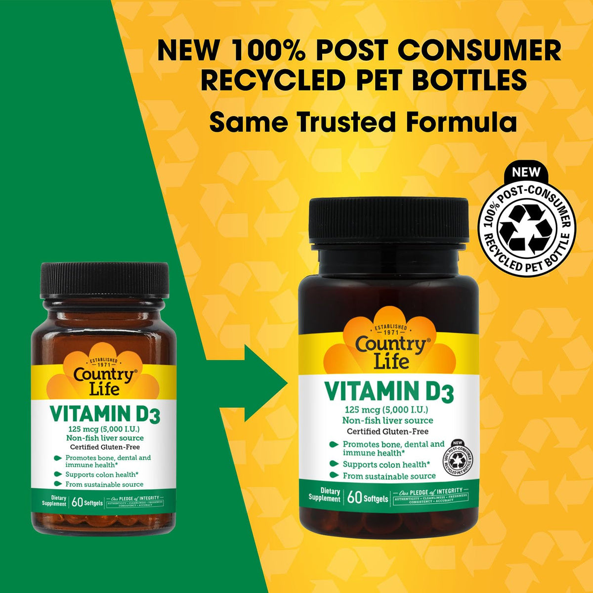 Country Life Vitamin D3 5000 IU - 60 Softgels - image 3
